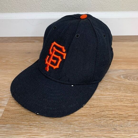 New Era Vintage Distressed 100% Wool San Francisco Giants Fitted Hat - Picture 3 of 11